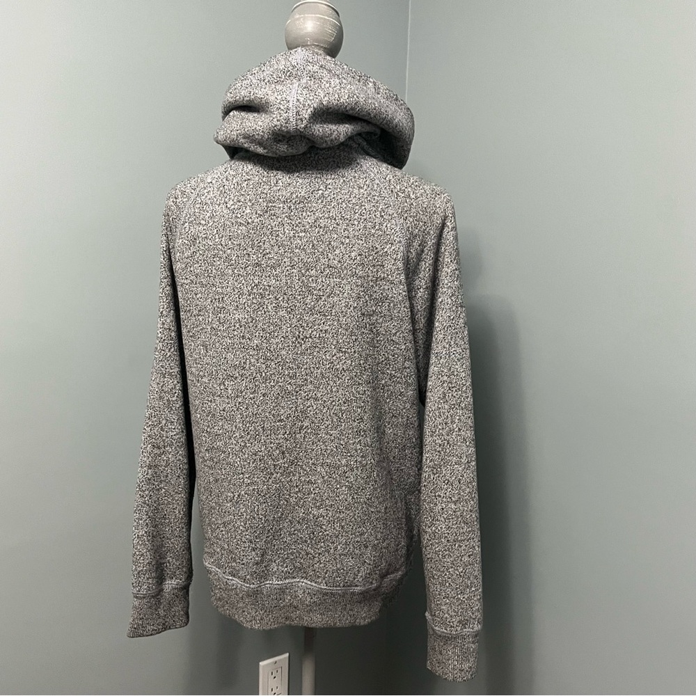 ROOTS men’s maple leaf pullover hoodie sweatshirt size XS grey red Buffalo plaid - Picture 11 of 14